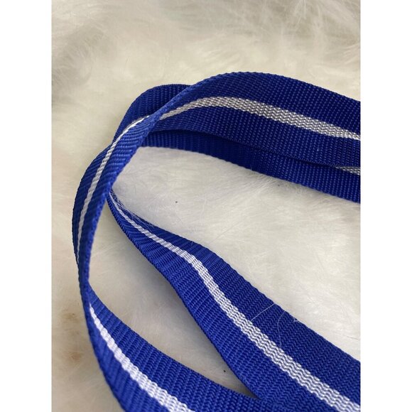 Disney Mickey Mouse Blue Tote Bag With Red Sequin Bow White Stitching & Striped - Picture 6 of 7